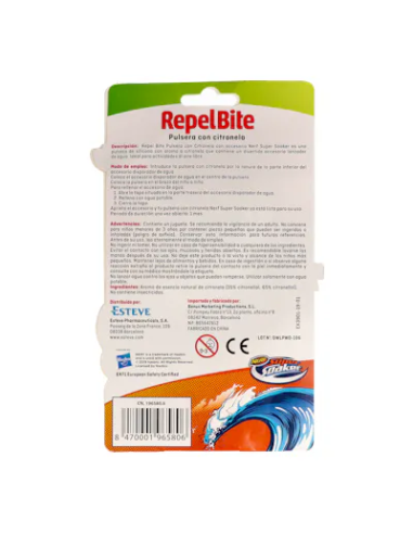 Repel Bite Natural Pulsera Citron Acces Lanza Agua