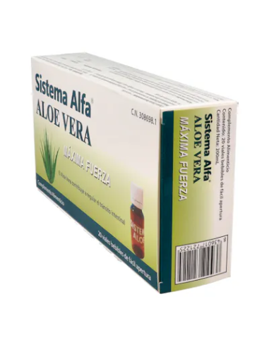 Sistema Alfa Aloe Vera Maxima Fuerza 20 Ampollas