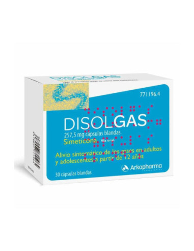 Disolgas 257,5 mg 32 capsulas blandas