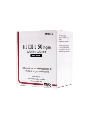 Regaxidil 50 mg/ml solucion cutanea 3 frascos...