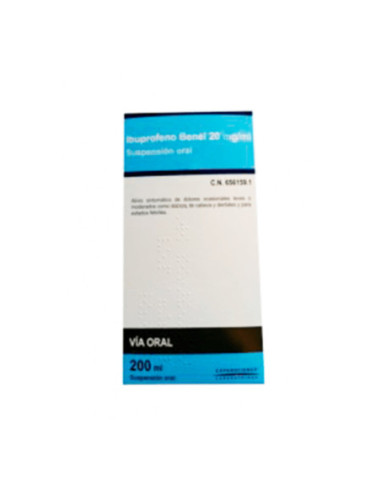 Ibuprofeno benel 20 mg/ml suspension oral 1...