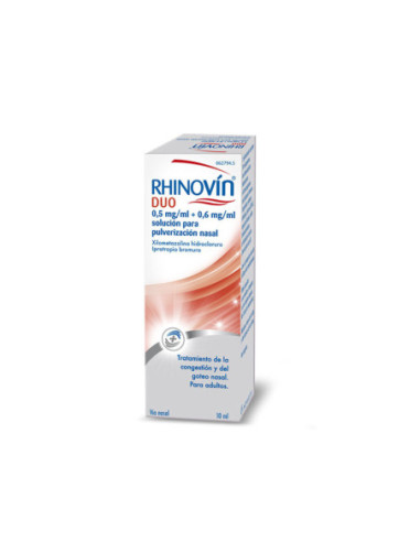 Rhinovin duo 0,5 mg/ml + 0,6 mg/ml solucion...
