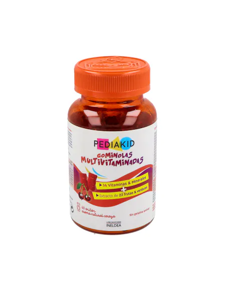 Pediakid Ositos Frutas+Verduras+22 Vit & Oligo 60 Gominolas