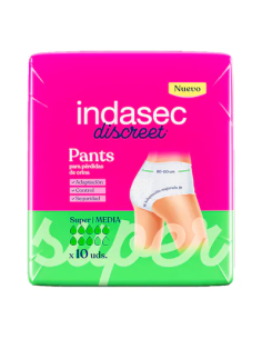 Indasec Discreet Pant Super Talla Media  Bolsa 10...