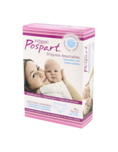 Indasec Pospart Braguita Desechable Talla Unica 4 Unidades 2