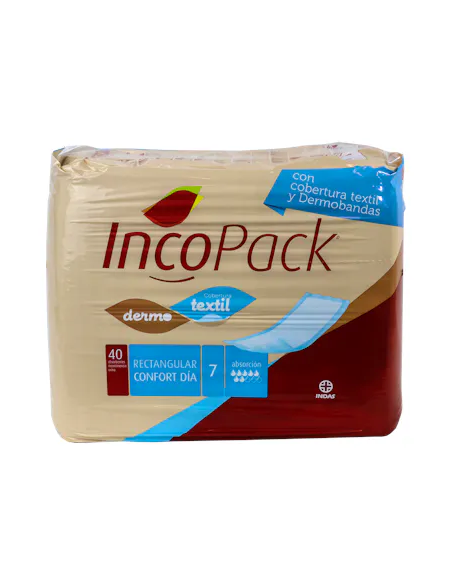 Incopack Rectangular Día Confort 17X60 Cm. Caja 80 Absorbentes