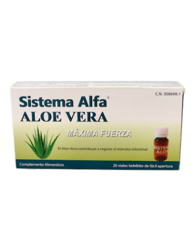 Sistema Alfa Aloe Vera Maxima Fuerza 20 Ampollas