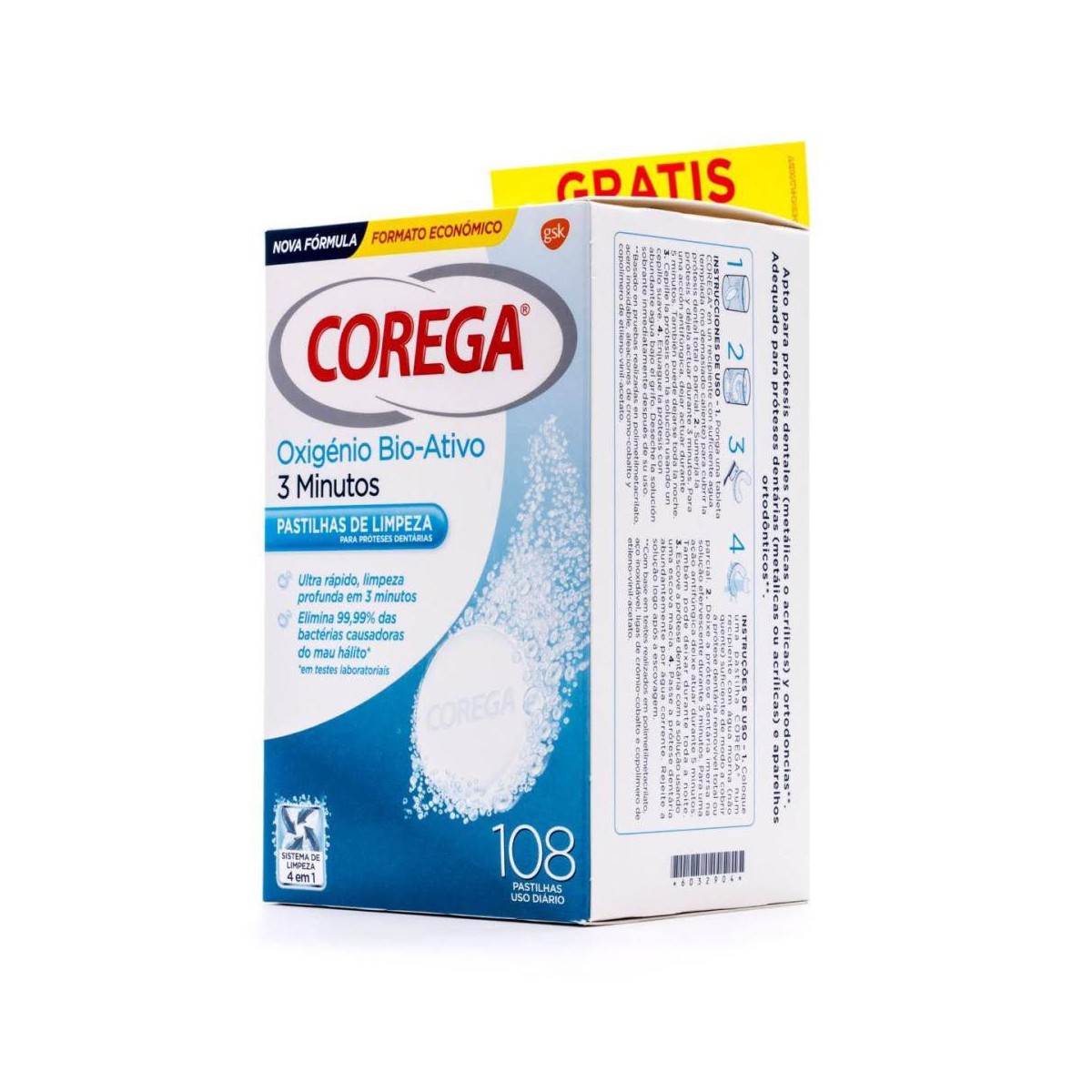 Corega Oxigel Bioactiv 108 tabletas