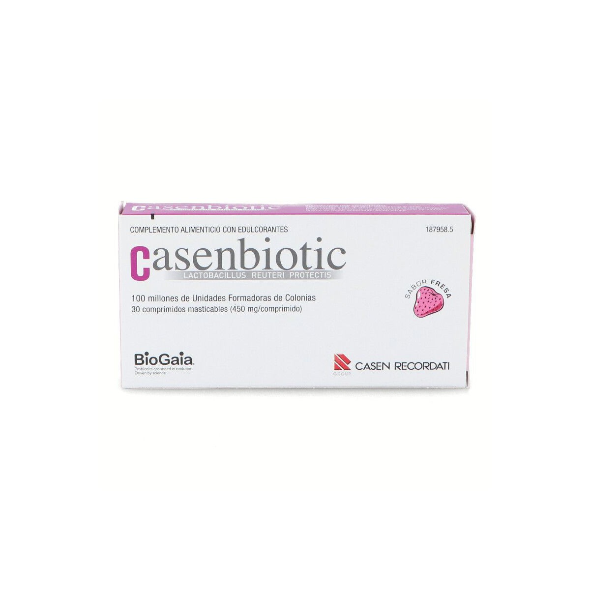 Casenbiotic Fresa 30 Comprimidos Masticables