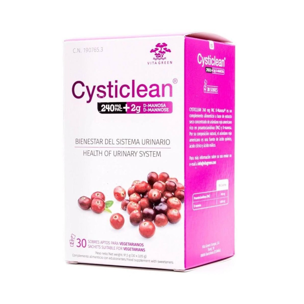Cysticlean 240mg D-Manosa 30 Sobres