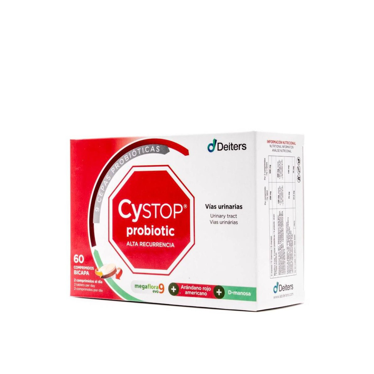 Cystop Probiotic Alta Recurrencia 60 Comprimidos