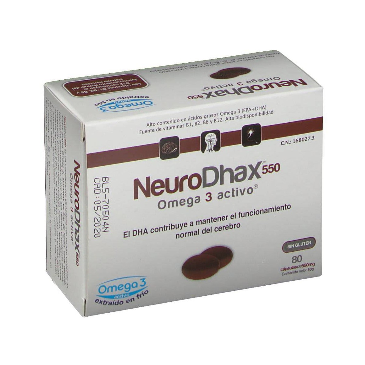 Neurodhax Omega 3 550 mg 80 cápsulas