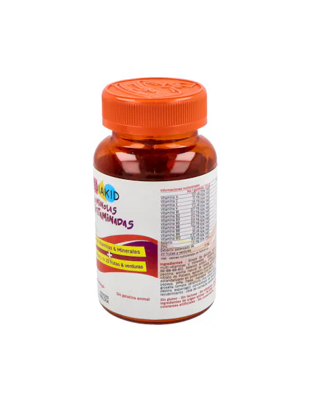 Pediakid Ositos Frutas+Verduras+22 Vit & Oligo 60 Gominolas