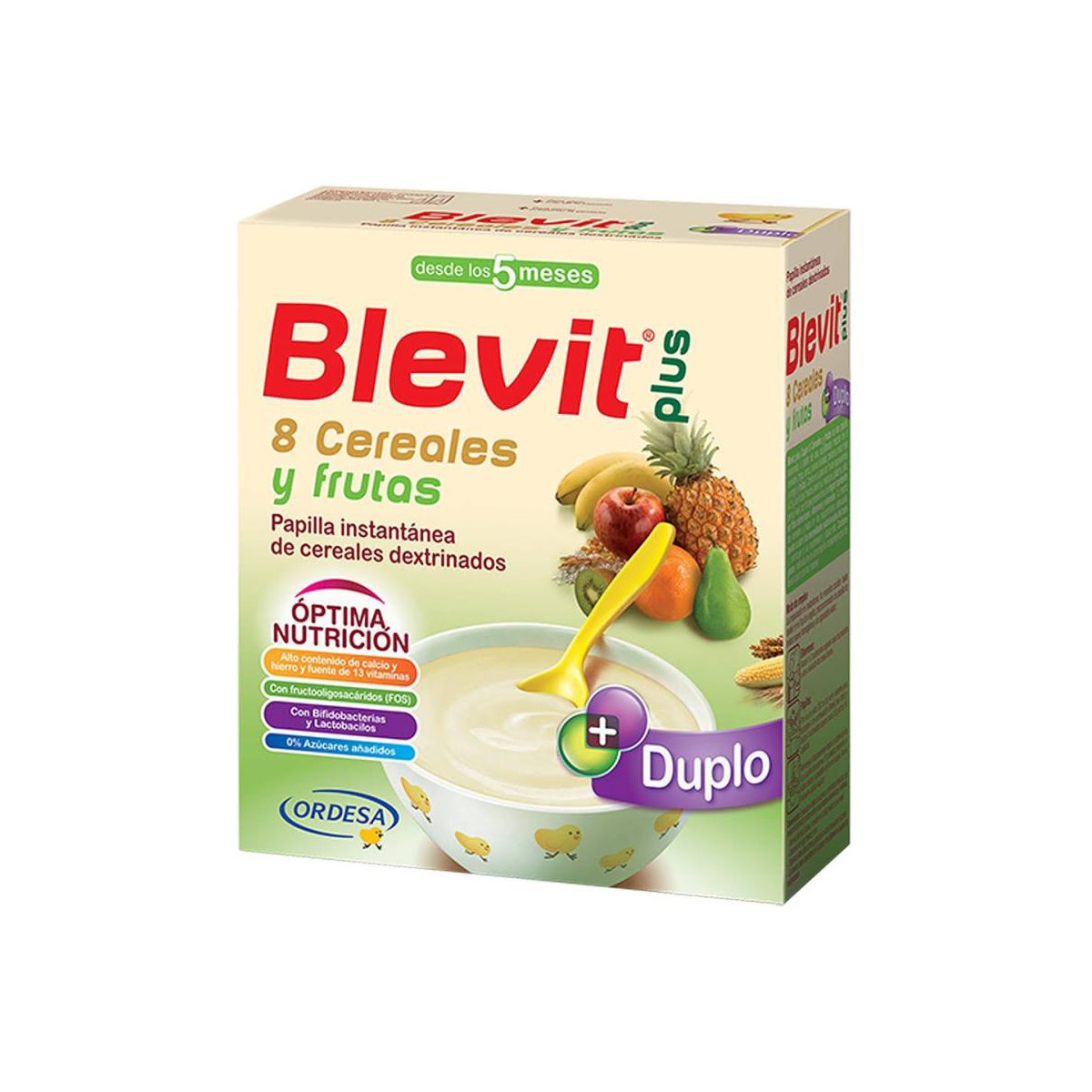 Blevit Plus 8 Cereales y Frutas 600g