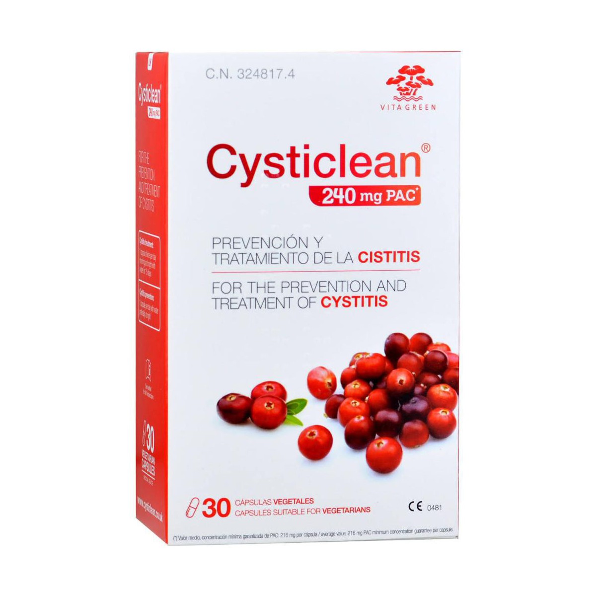 Cysticlean 240 mg Pack de 30 Cápsulas
