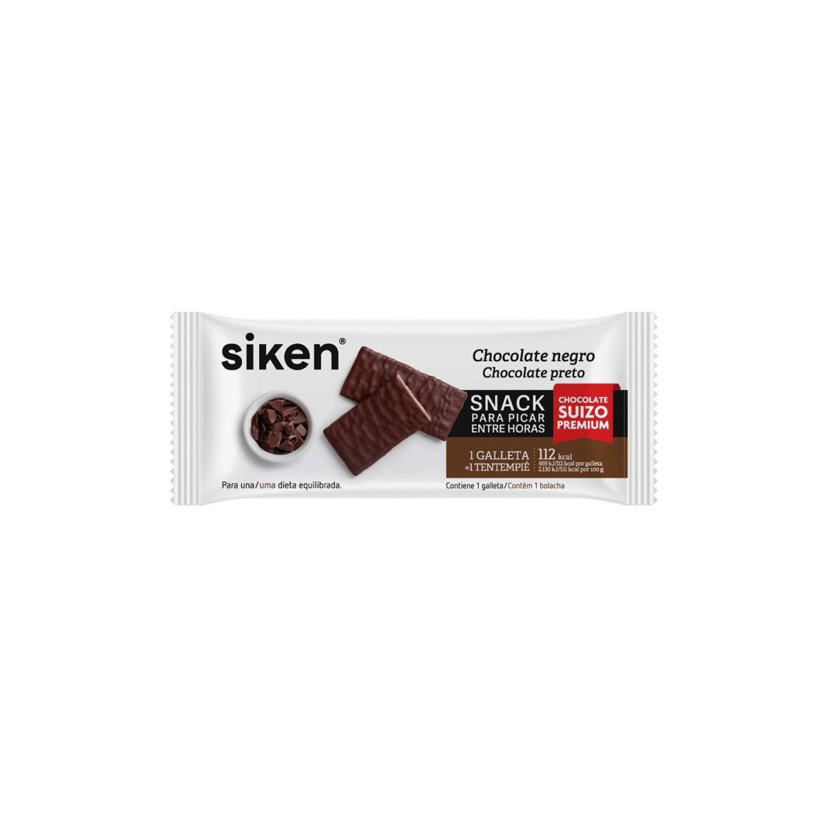 Siken Snack Galleta Chocolate Negro 25 gr
