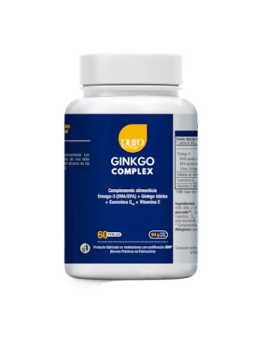 Puro Omega Ginkgo Complex Dha/Epa Q10 60Perlas