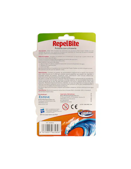 Repel Bite Natural Pulsera Citron Acces Lanza Agua