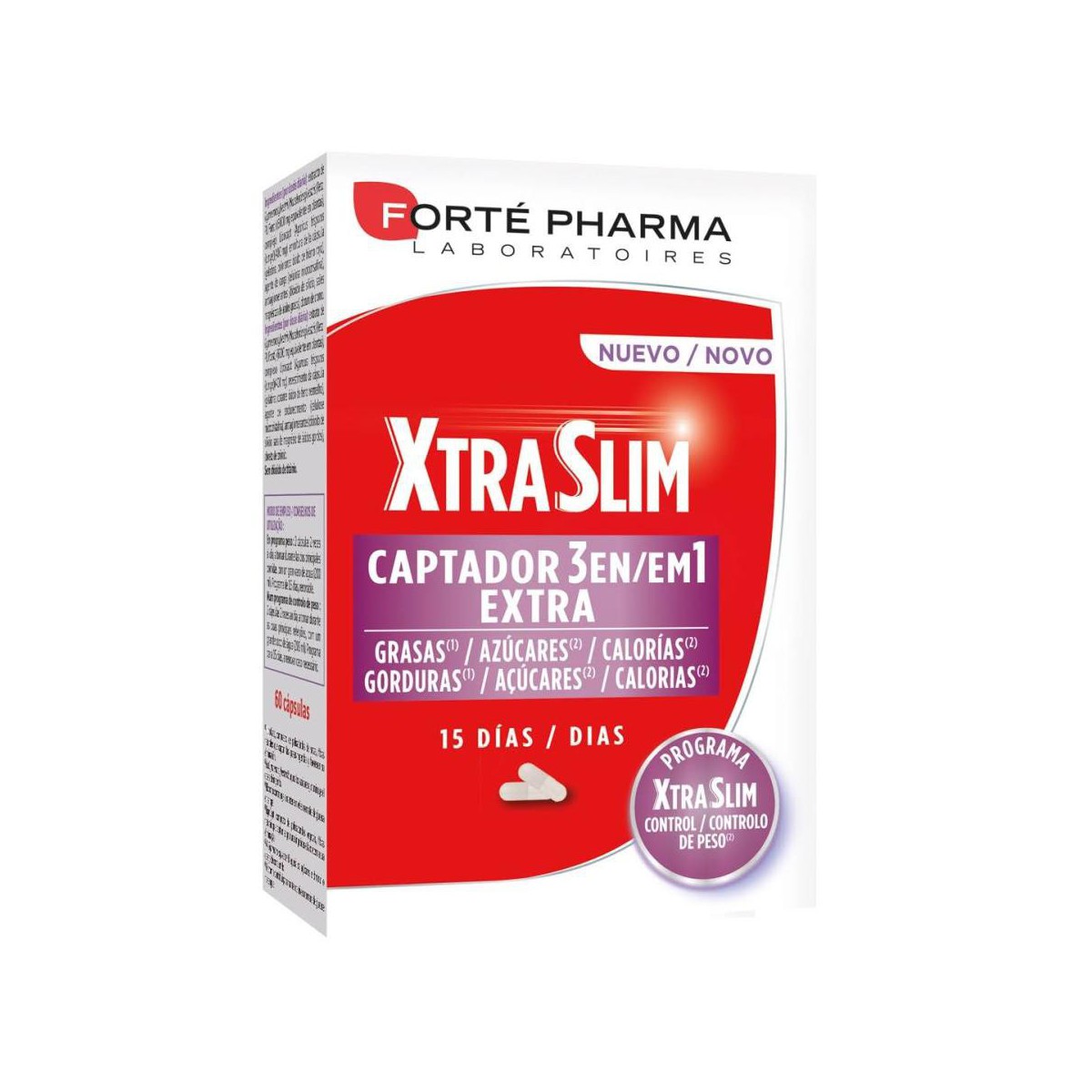 Forte Pharma Xtraslim Captador 3 en 1 60 Cápsulas