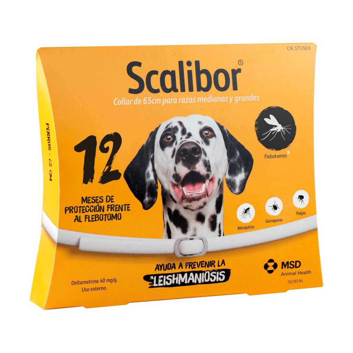 Scalibor Collar 65 cm para Perros Grandes con Protección de 12 Meses